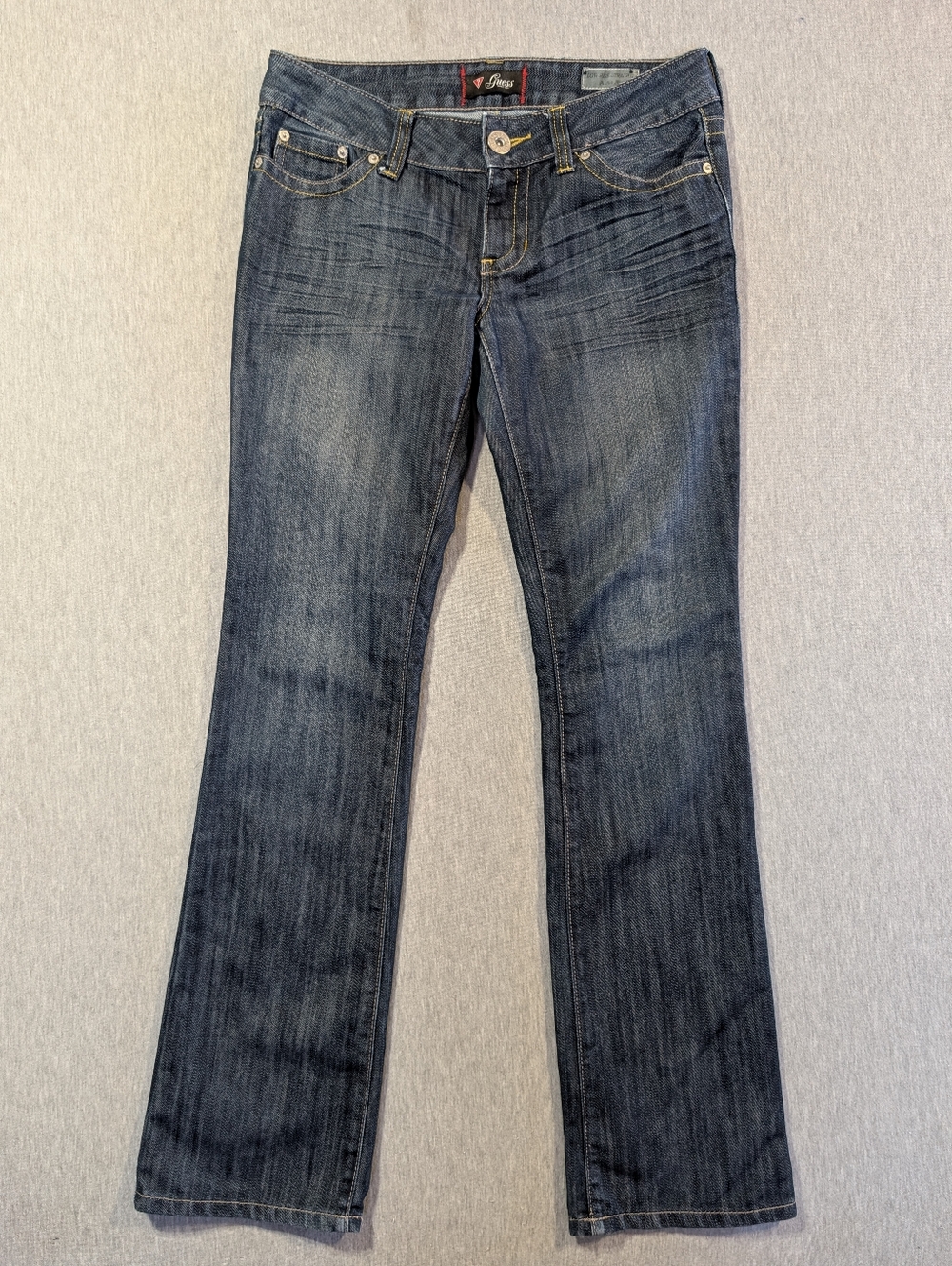 Guess Low Rise Straight Pismo Fit Jeans Women's 29 Dark Blue